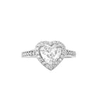 Yanları Taşlı Kalp Yüzük