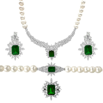 İncili Emerald Gece Seti