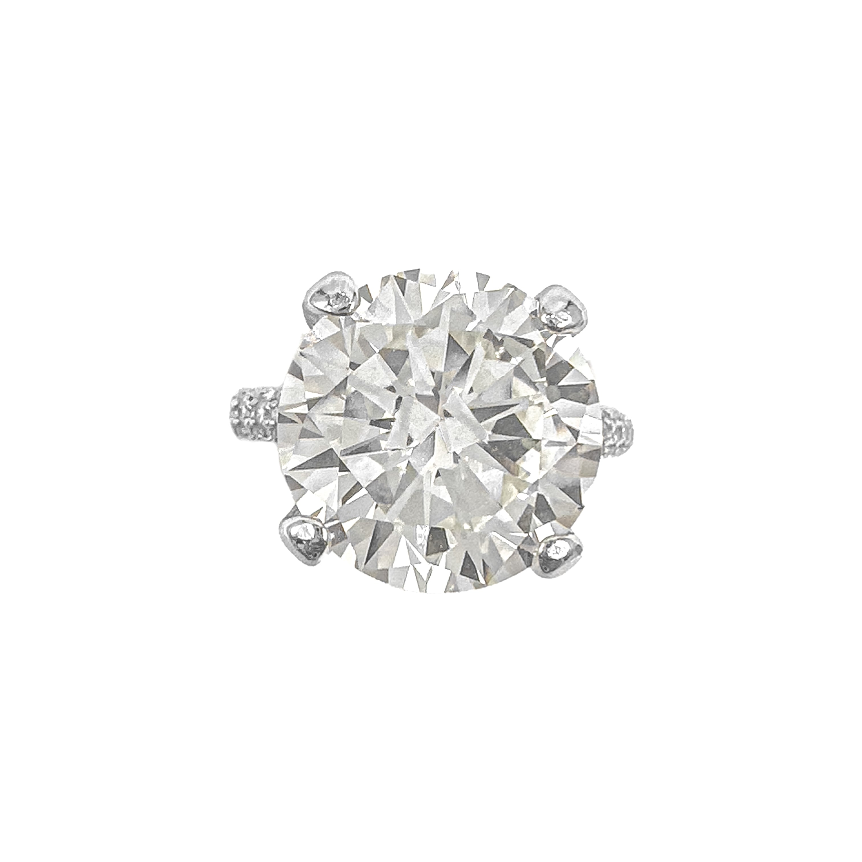 Altı Karat G-Color Yanları Taşlı Yüzük