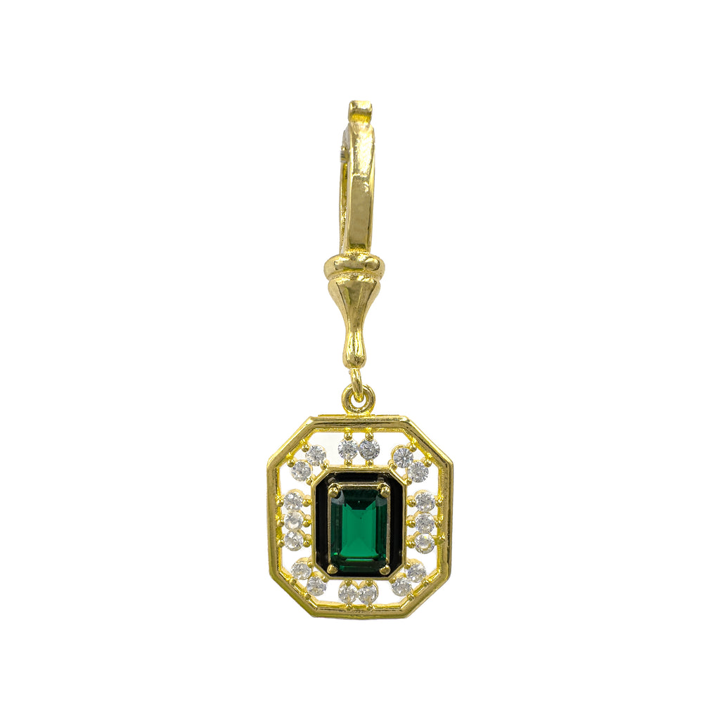 Anhänger "Moderner grünfarbiger Stein" / Charm