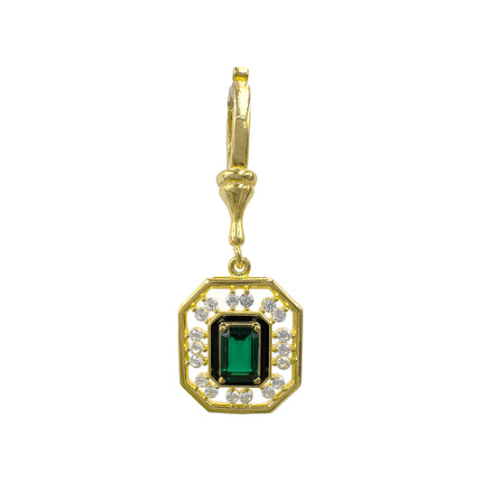 Green Stone Modern Pendant / Charm