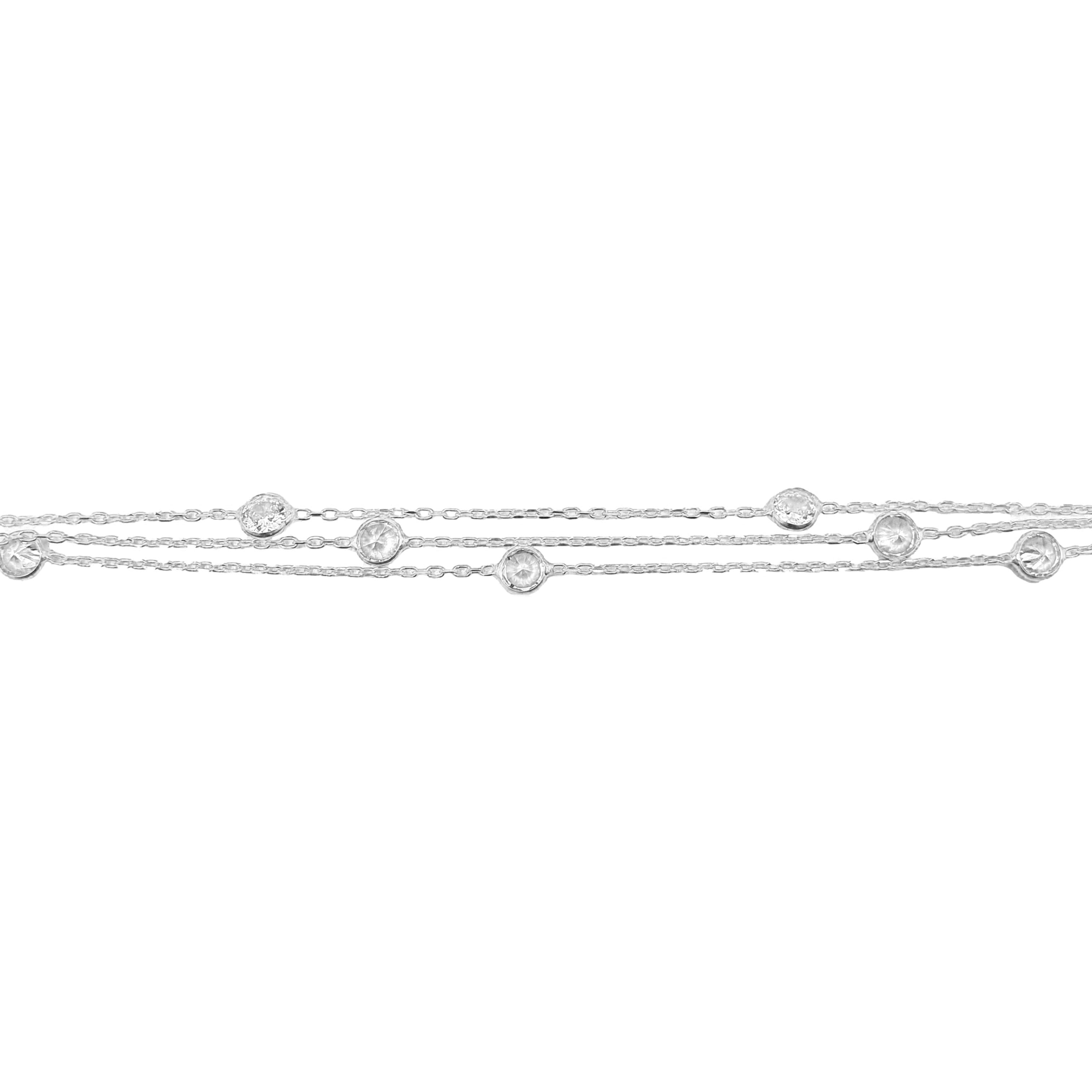 Dreireihiges Steinarmband