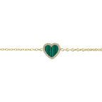 Armband mit Herz und Malachit