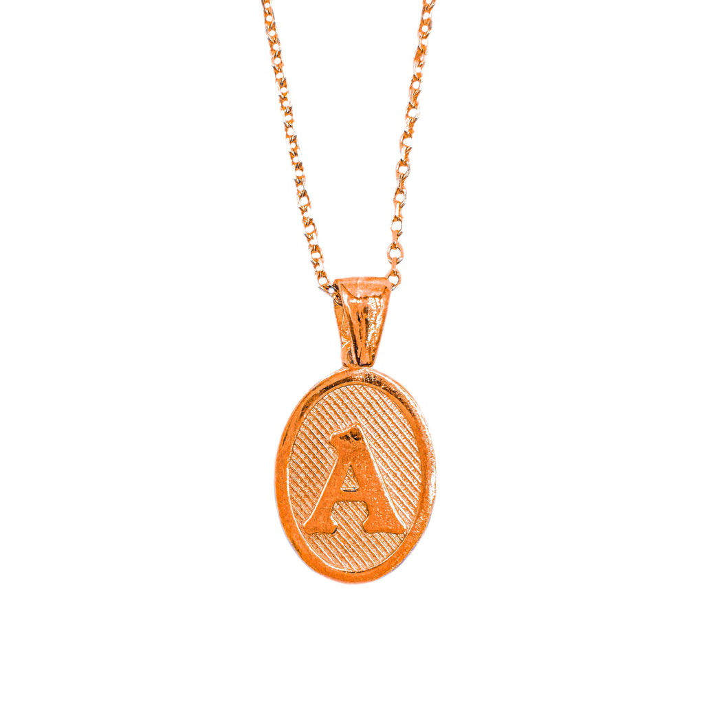 Yuvarlak Plaka Harf Kolye