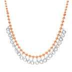 Halskette mit Top-Kette, Pendel und runden Steinen