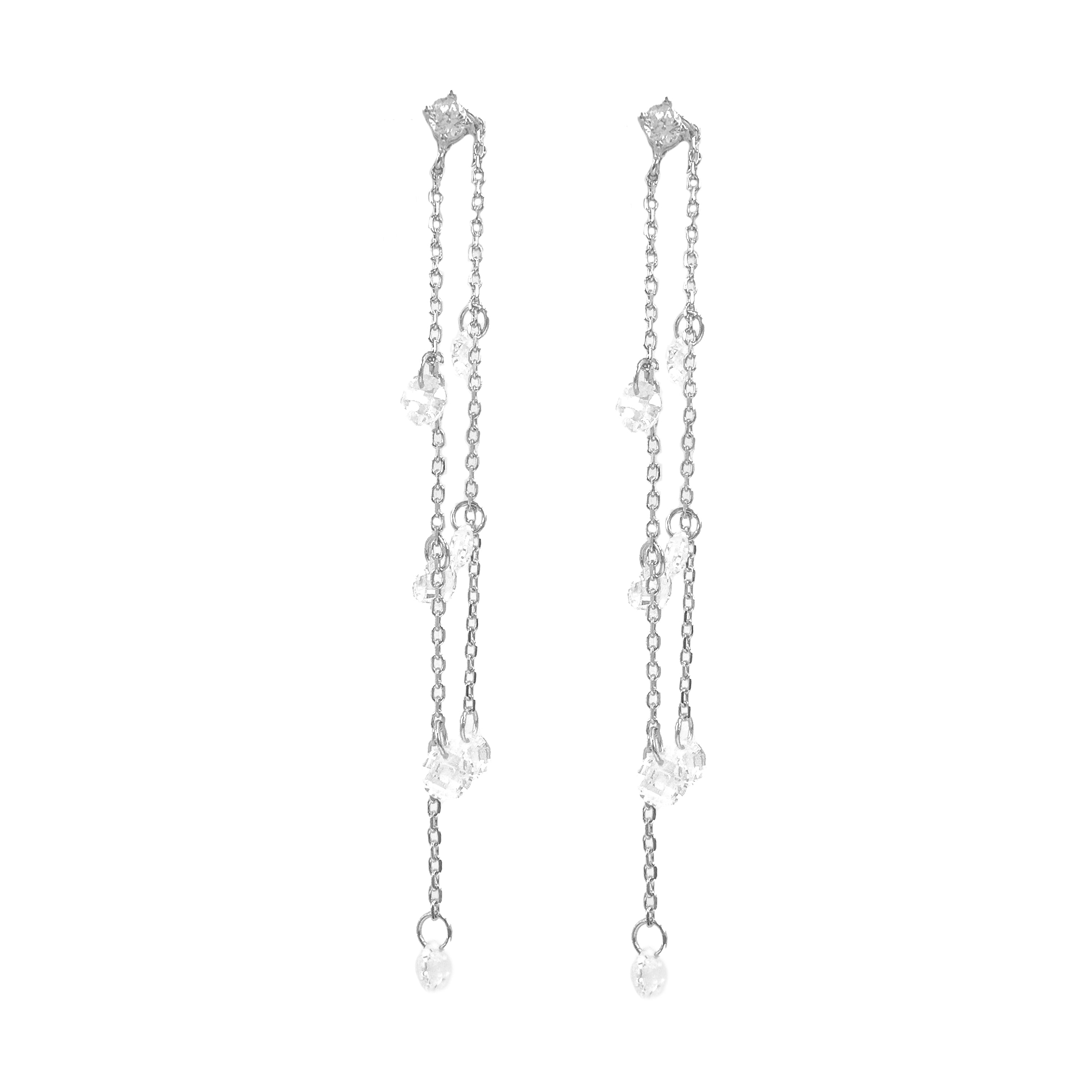 Vanessa Chain Taşlı Küpe