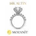 Vier Karat Moissanit Designer Solitärring