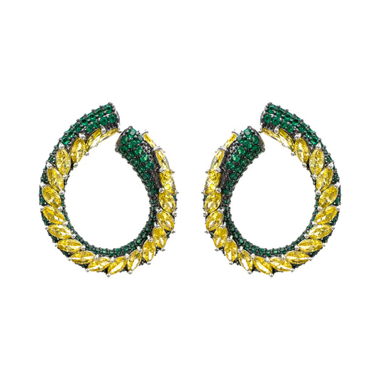 Yellow-Green Color Design Earring