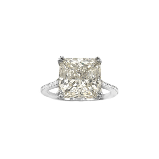 Square Moissanite Solitaire Ring