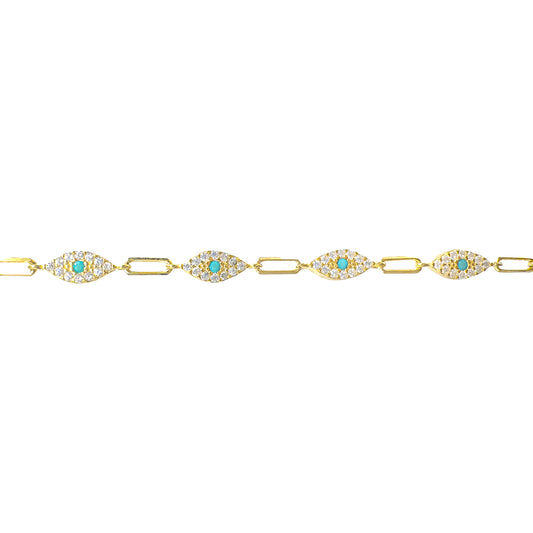 Blue Stone Eye Bracelet