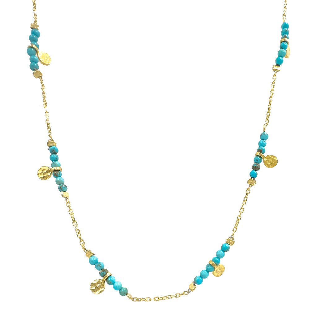Turkuaz Boncuk Detay Kolye