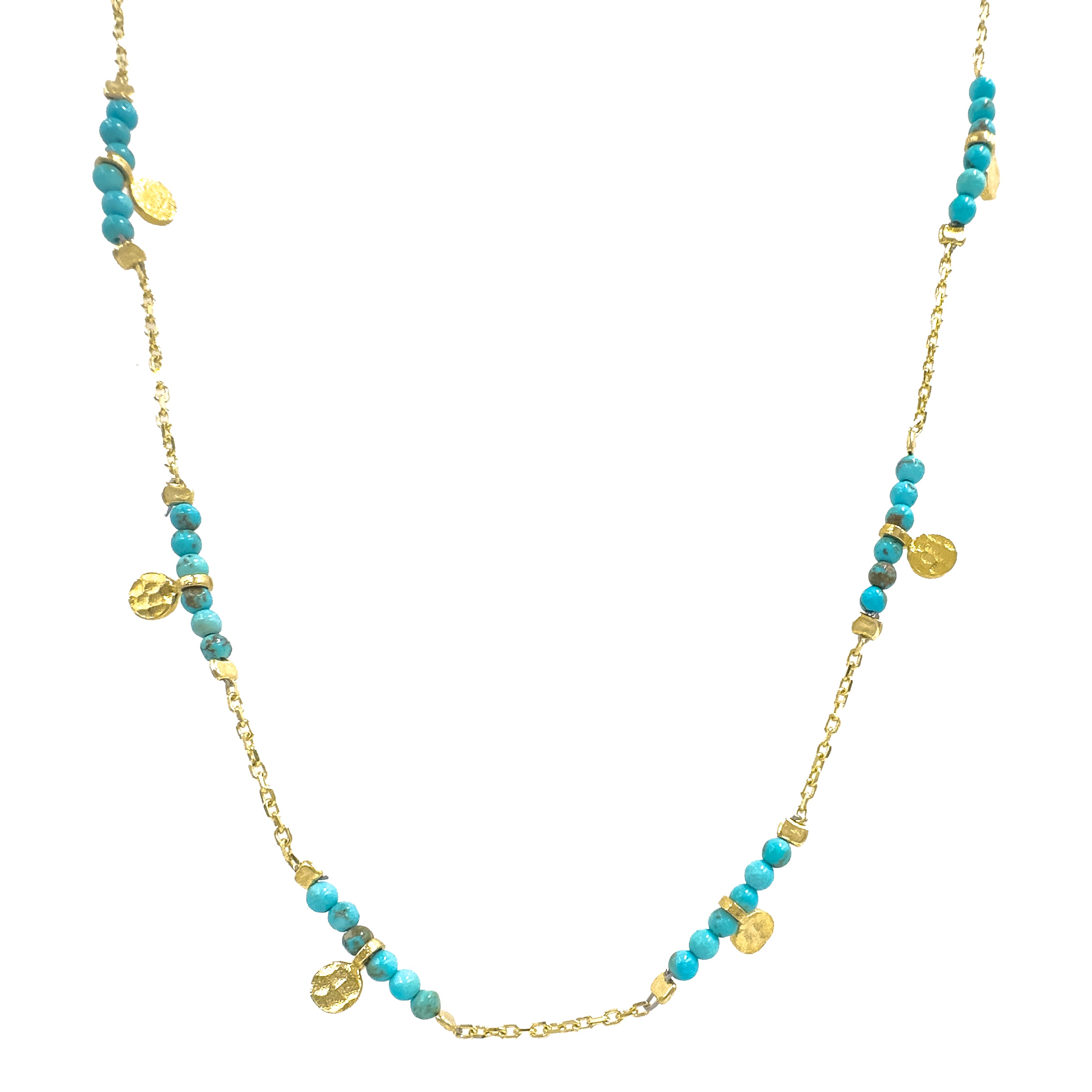 Turkuaz Boncuk Detay Kolye