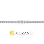 Mozanit Taşlı Süzme Suyolu Bileklik