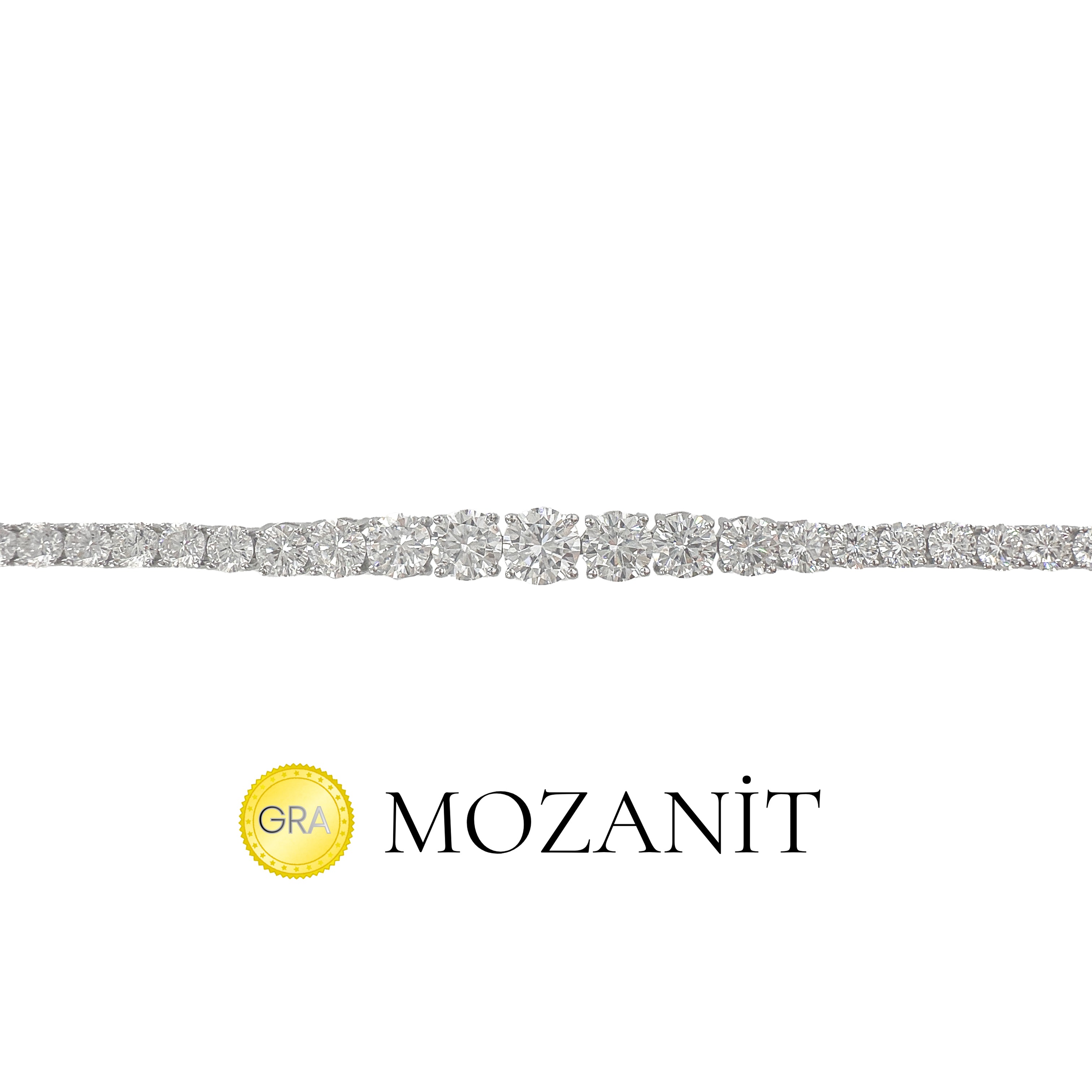 Mozanit Taşlı Süzme Suyolu Bileklik