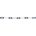 Marineblau emailliertes Augen-Büroklammer-Armband
