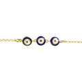 Double-Sided Triple Evil Eye Bracelet