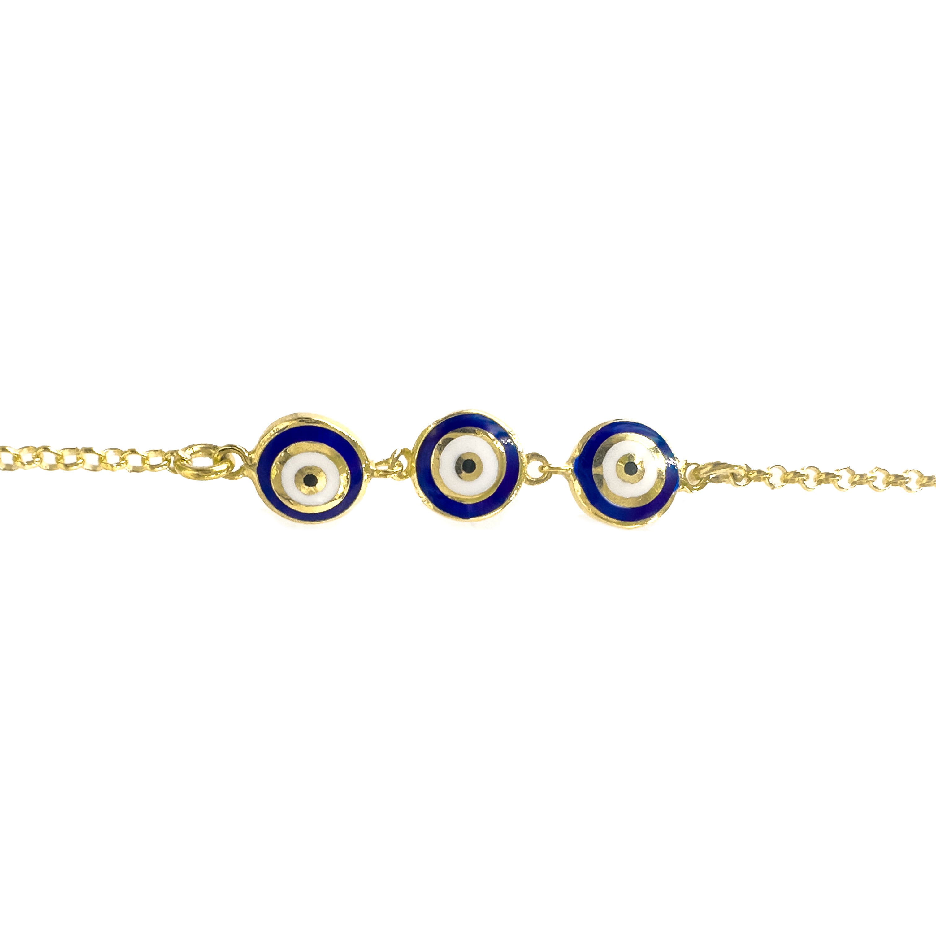 Double-Sided Triple Evil Eye Bracelet