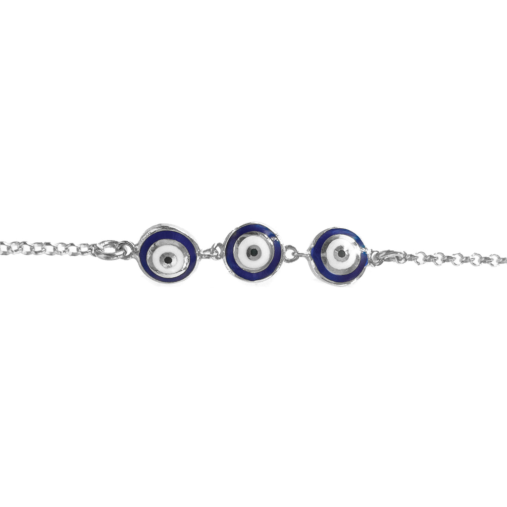 Doppelseitiges dreifaches Nazar-Armband