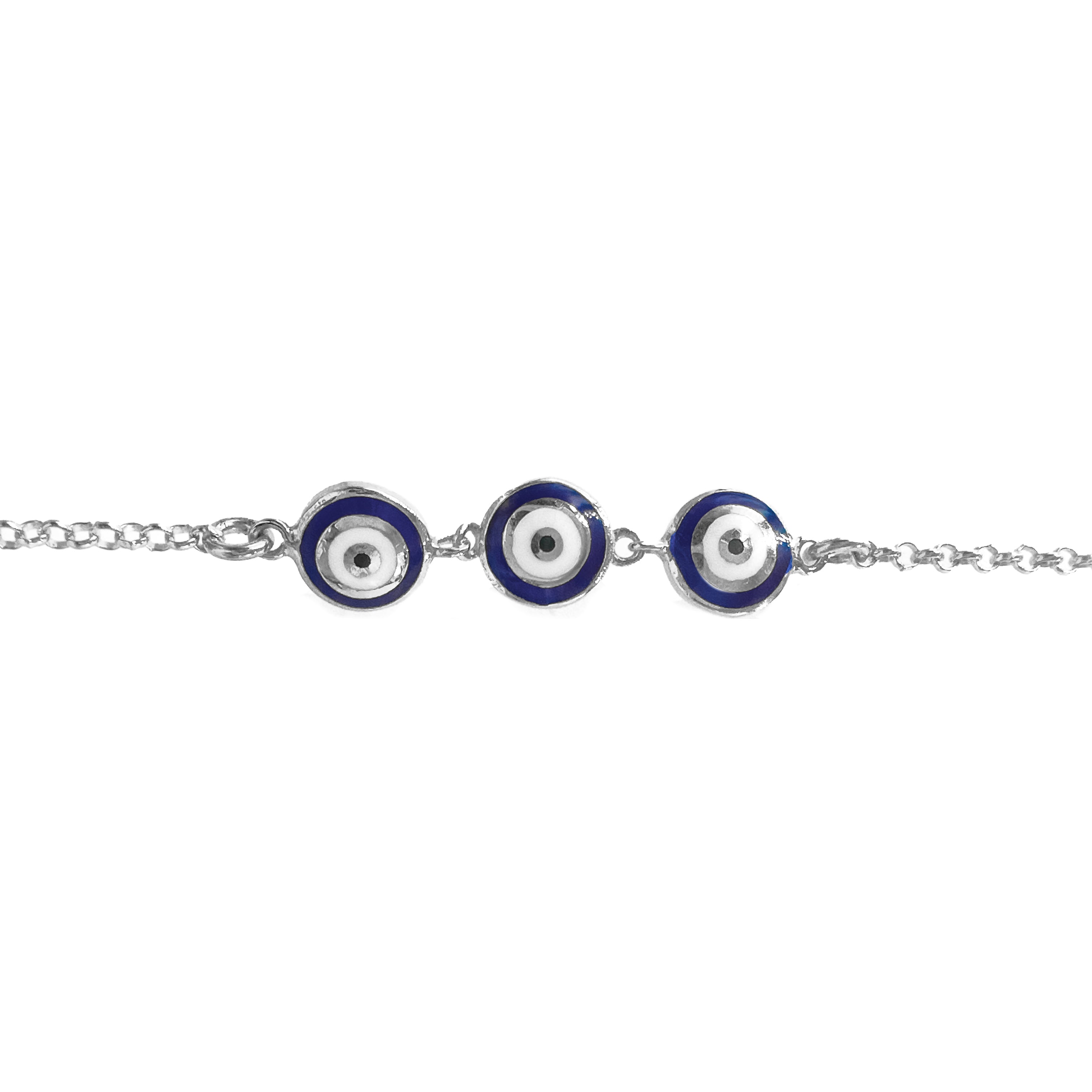 Double-Sided Triple Evil Eye Bracelet
