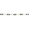 Marineblau emailliertes Augen-Büroklammer-Armband