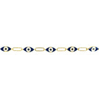 Marineblau emailliertes Augen-Büroklammer-Armband