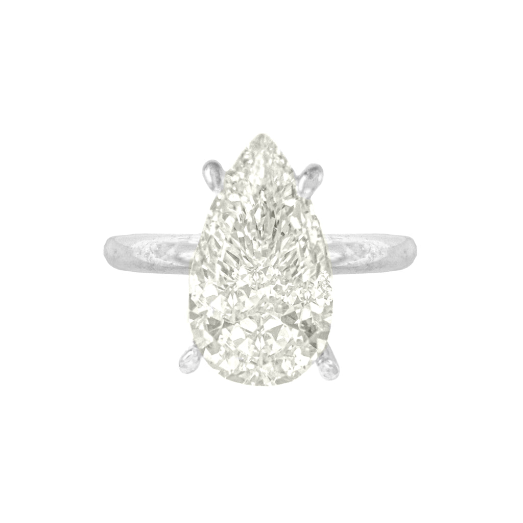 14K Taşlı Montür Damla G-Color Yüzük