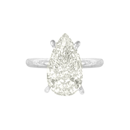 14K Taşlı Montür Damla G-Color Yüzük