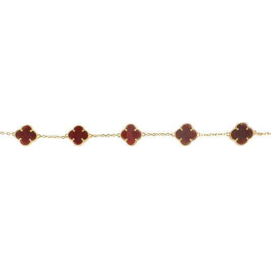 Bordo Yonca Bileklik