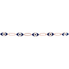 Marineblau emailliertes Augen-Büroklammer-Armband