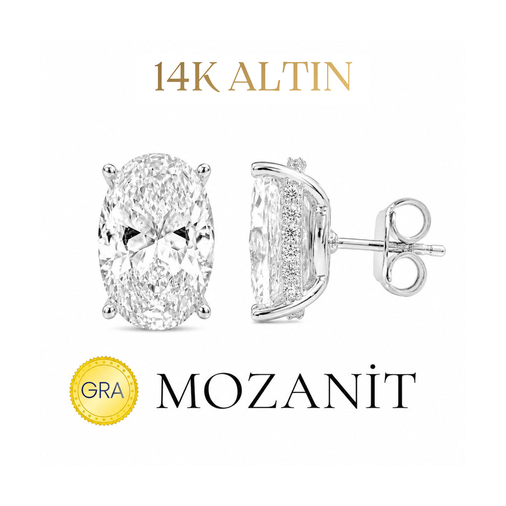 14K Stone-Set Moissanite Earring