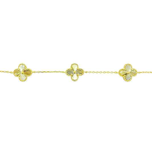 Triple Laser Cut Clover Bracelet