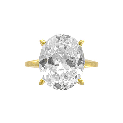 14K Dört Karat Oval Yüzük