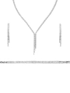 V Cut Draped Wedding Dress Set