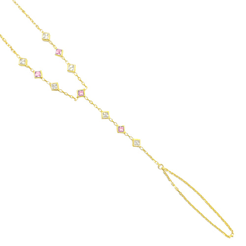 Pink Stone Chole Hand Ornament