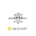 1.25 Karat Mozanit Oval Yüzük