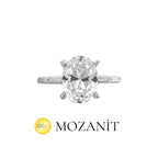 1.25 Karat Mozanit Oval Yüzük