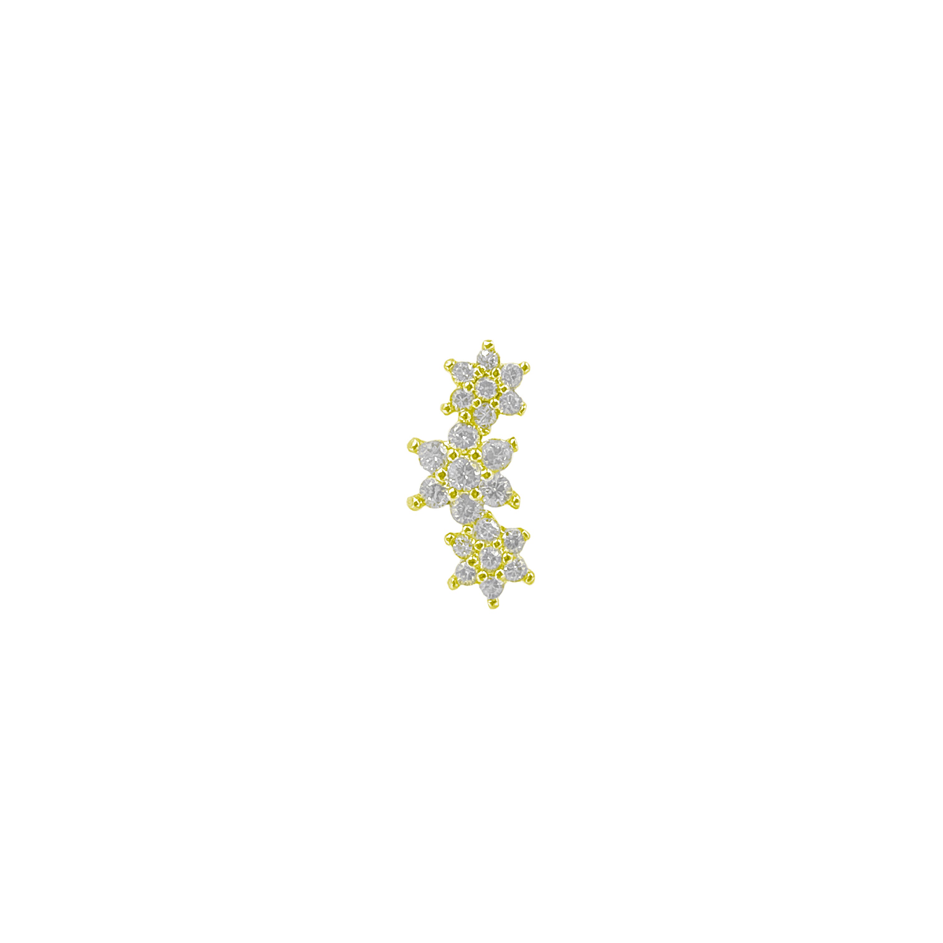 Dreifaches Blumenpiercing