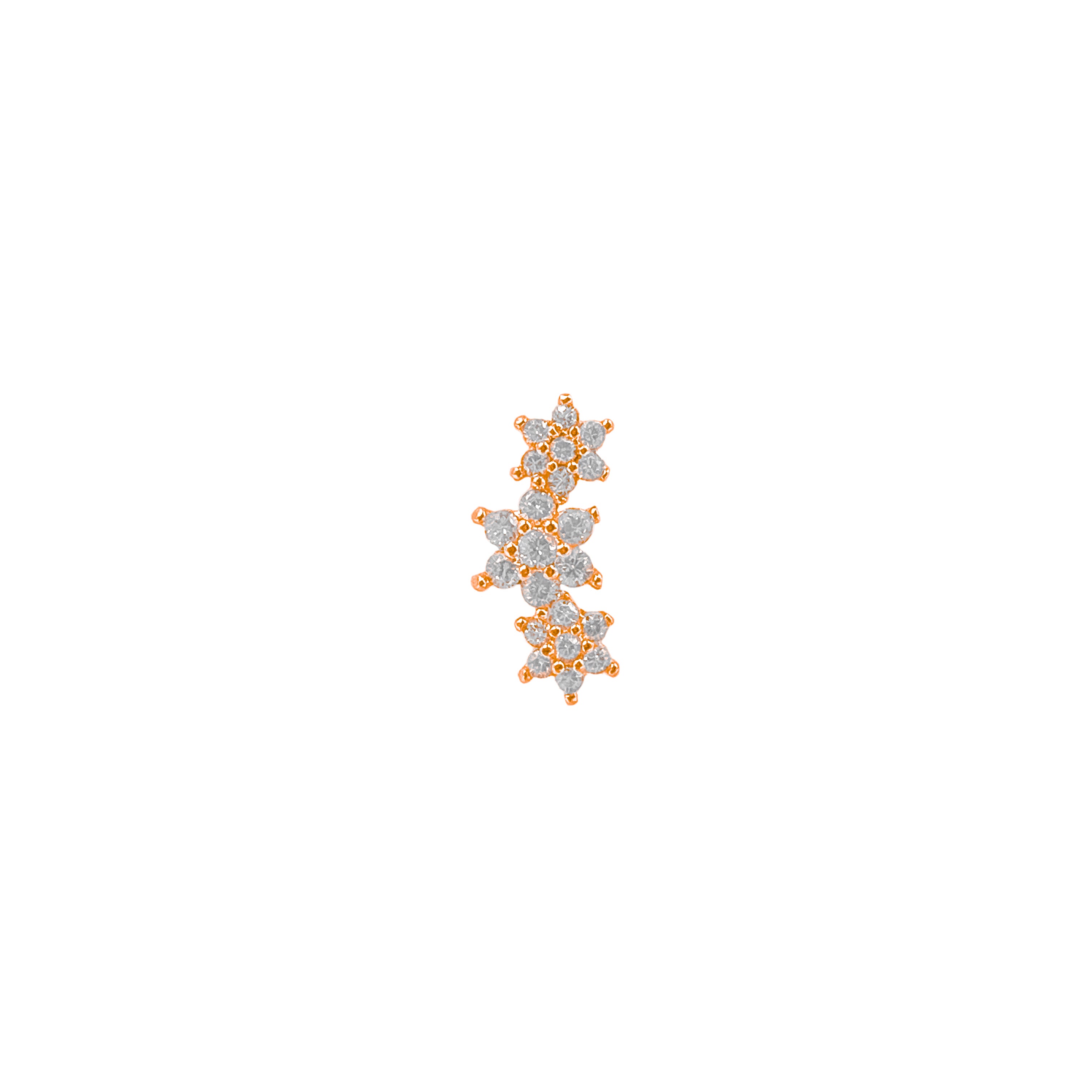 Dreifaches Blumenpiercing