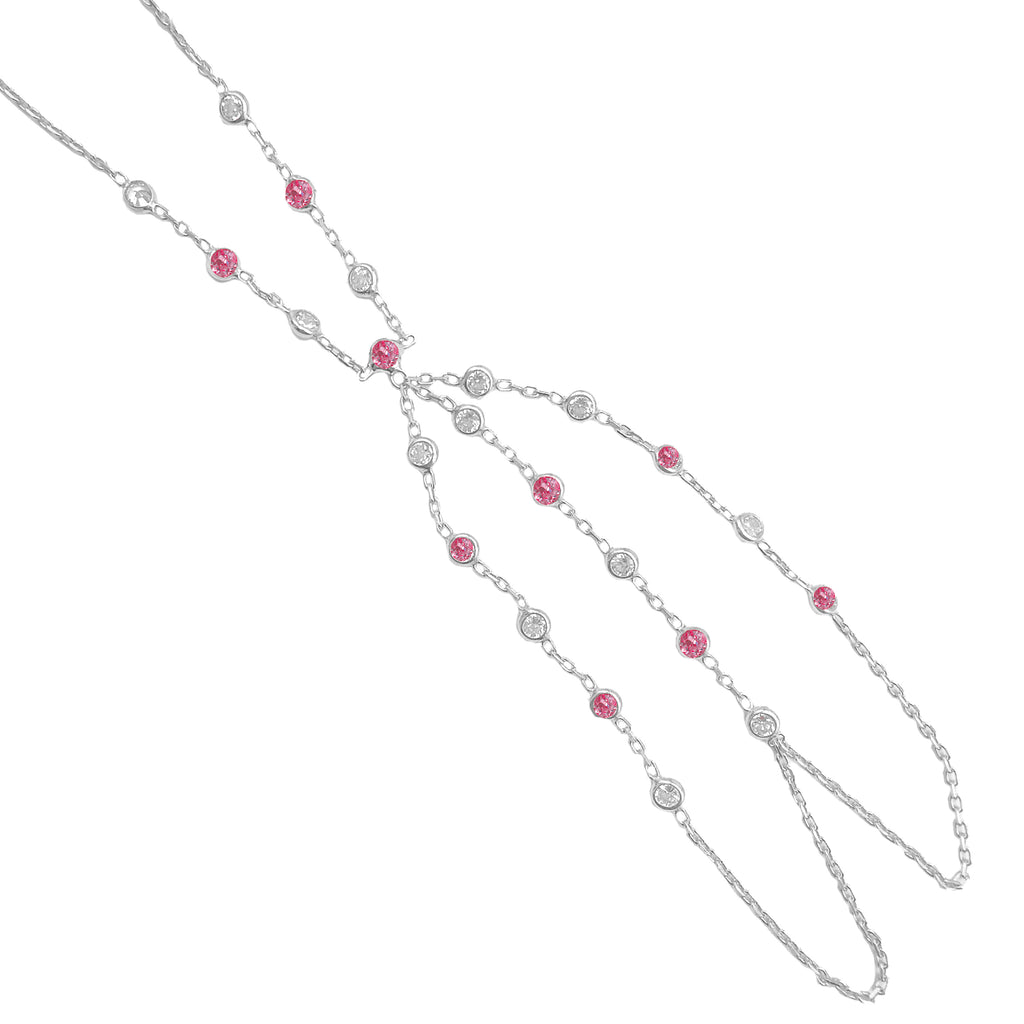 Chole Crystal Fuchsia Stone Finger Bracelet