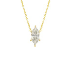 Collier Marquise mit Steinfassung, G-Farbe