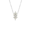 Collier Marquise mit Steinfassung, G-Farbe
