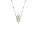 Collier Marquise mit Steinfassung, G-Farbe