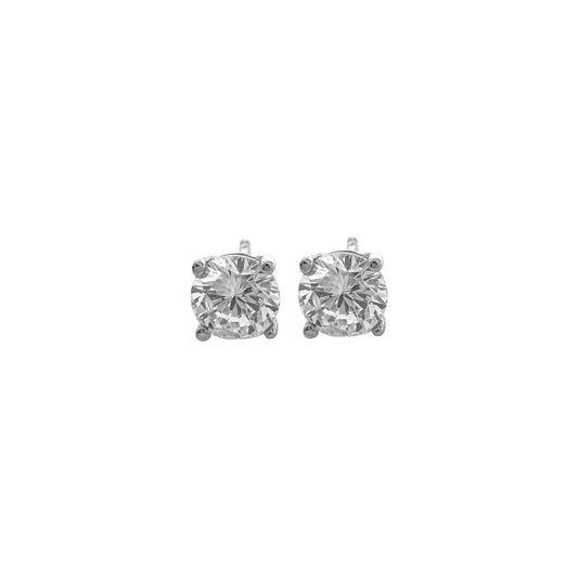 Four mm Solitaire Earring