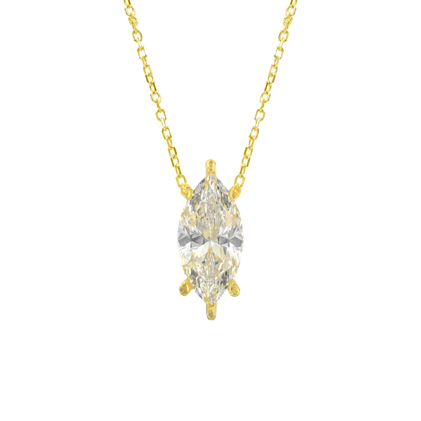 Taşlı Montür Uzun G-Color Markiz Kolye