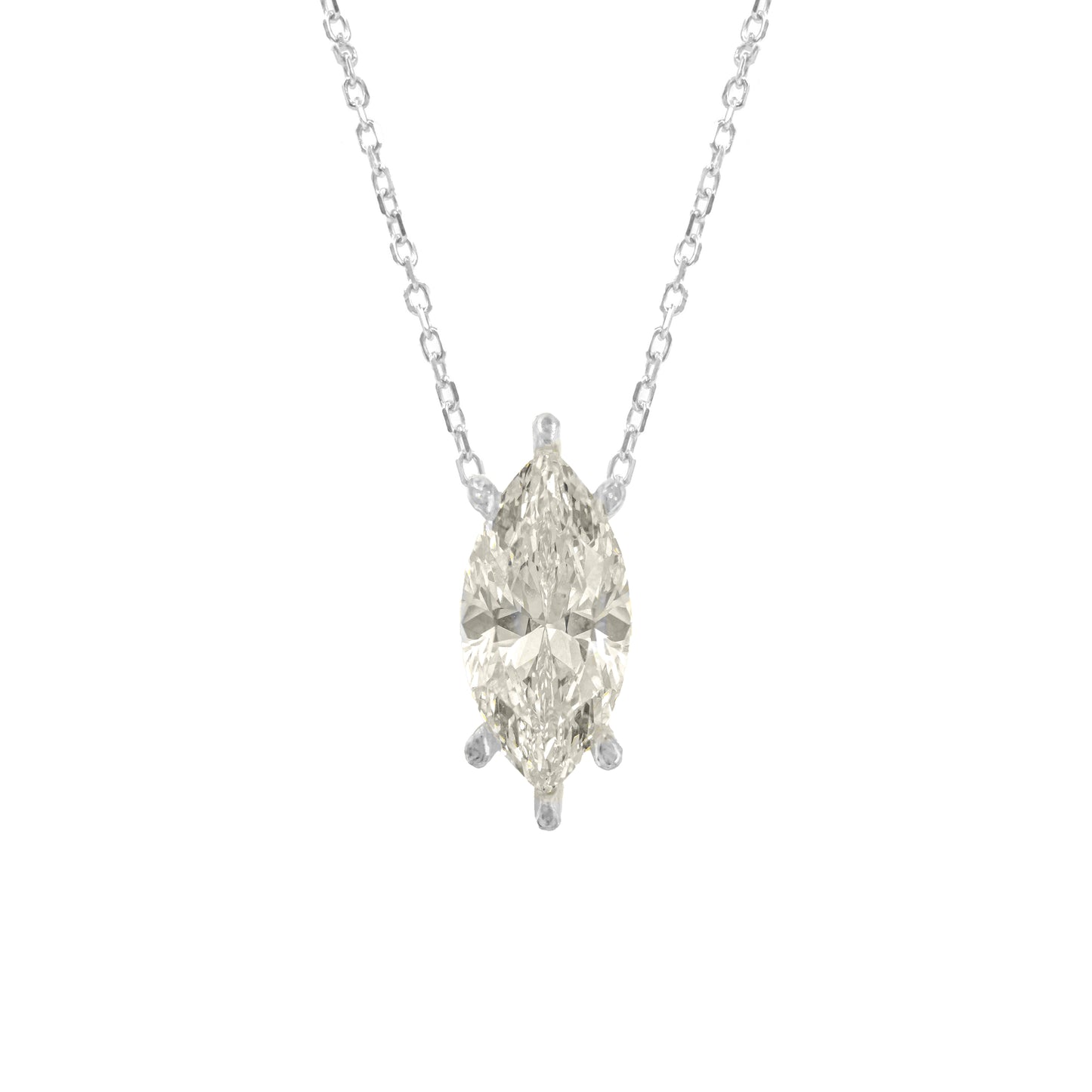 Taşlı Montür Uzun G-Color Markiz Kolye