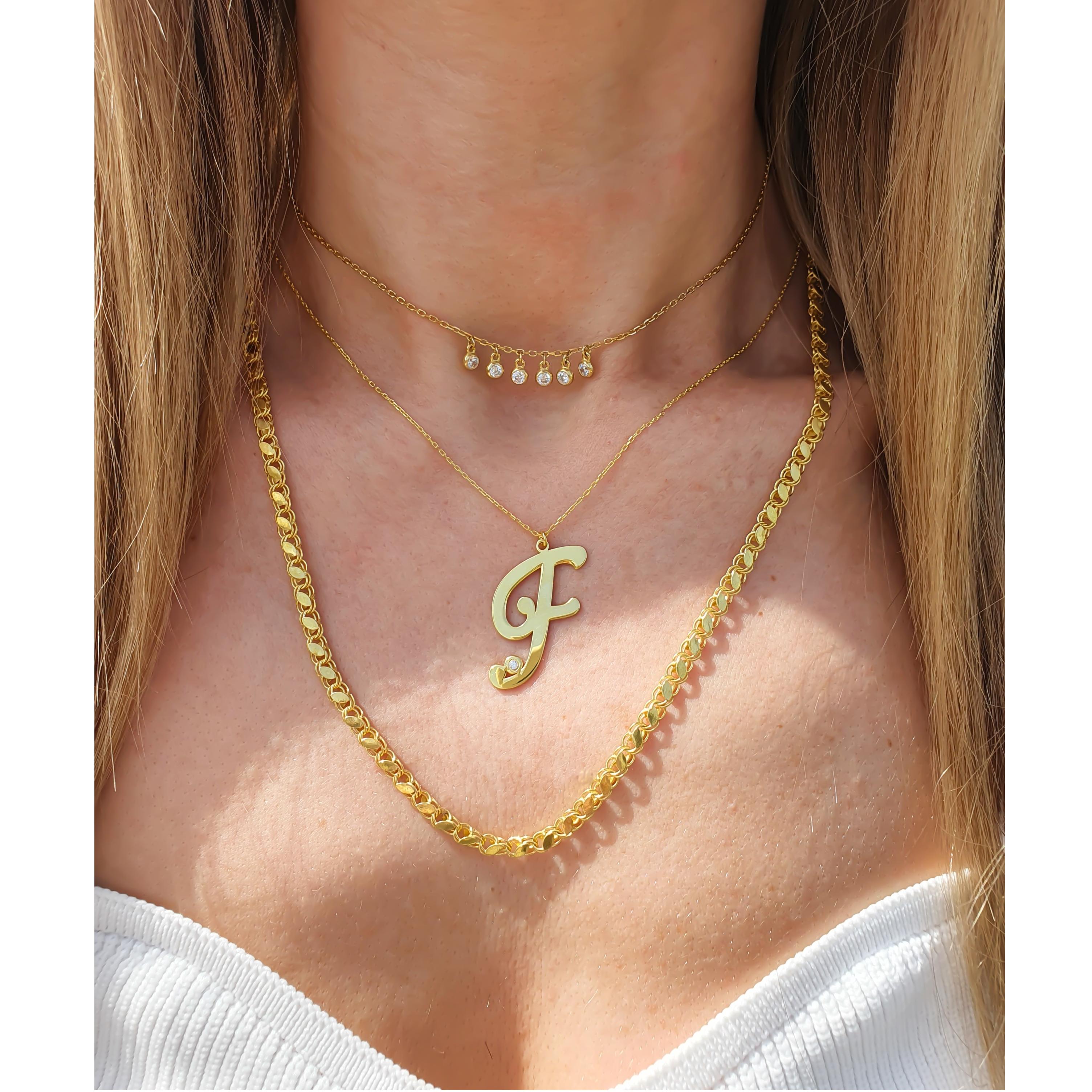 El Yazısı Harf Kolye