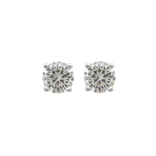 Moissanite Round Earring