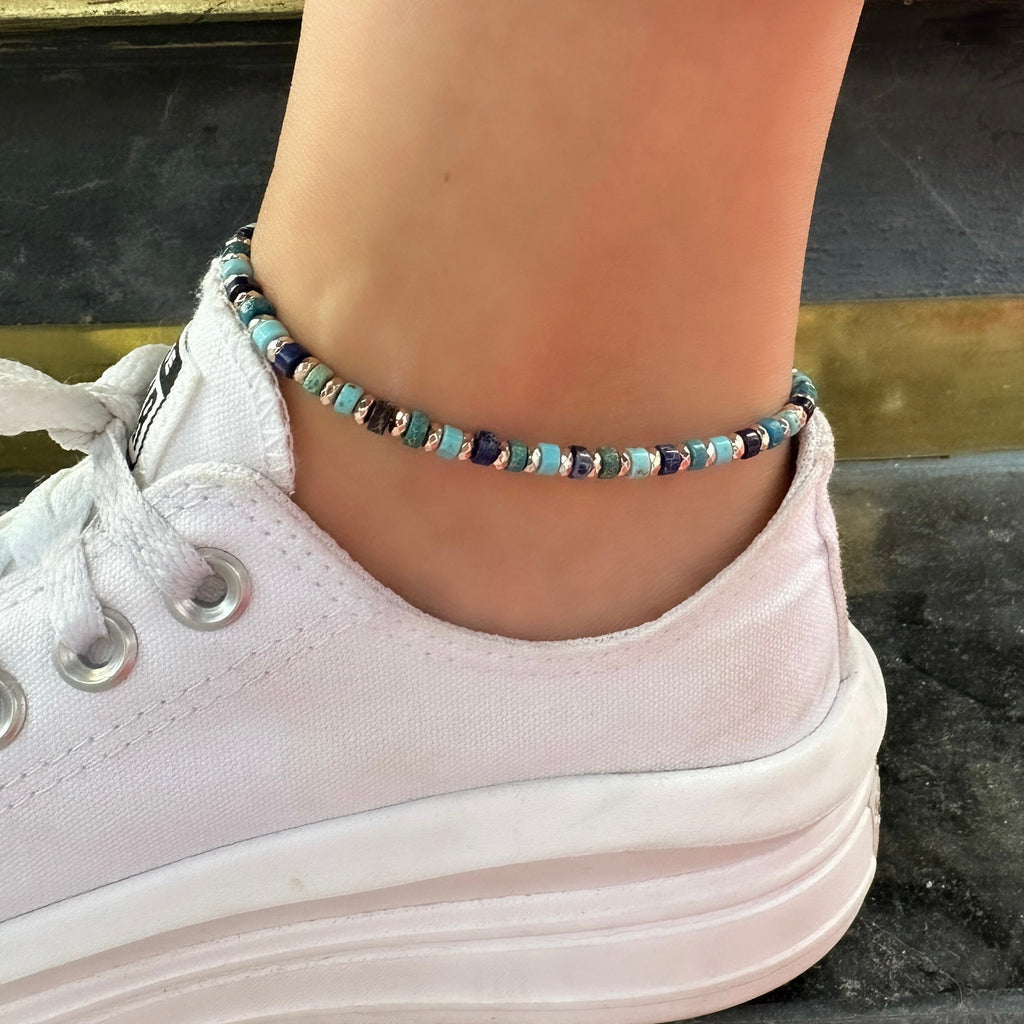 Turkuaz Taşlı Halhal