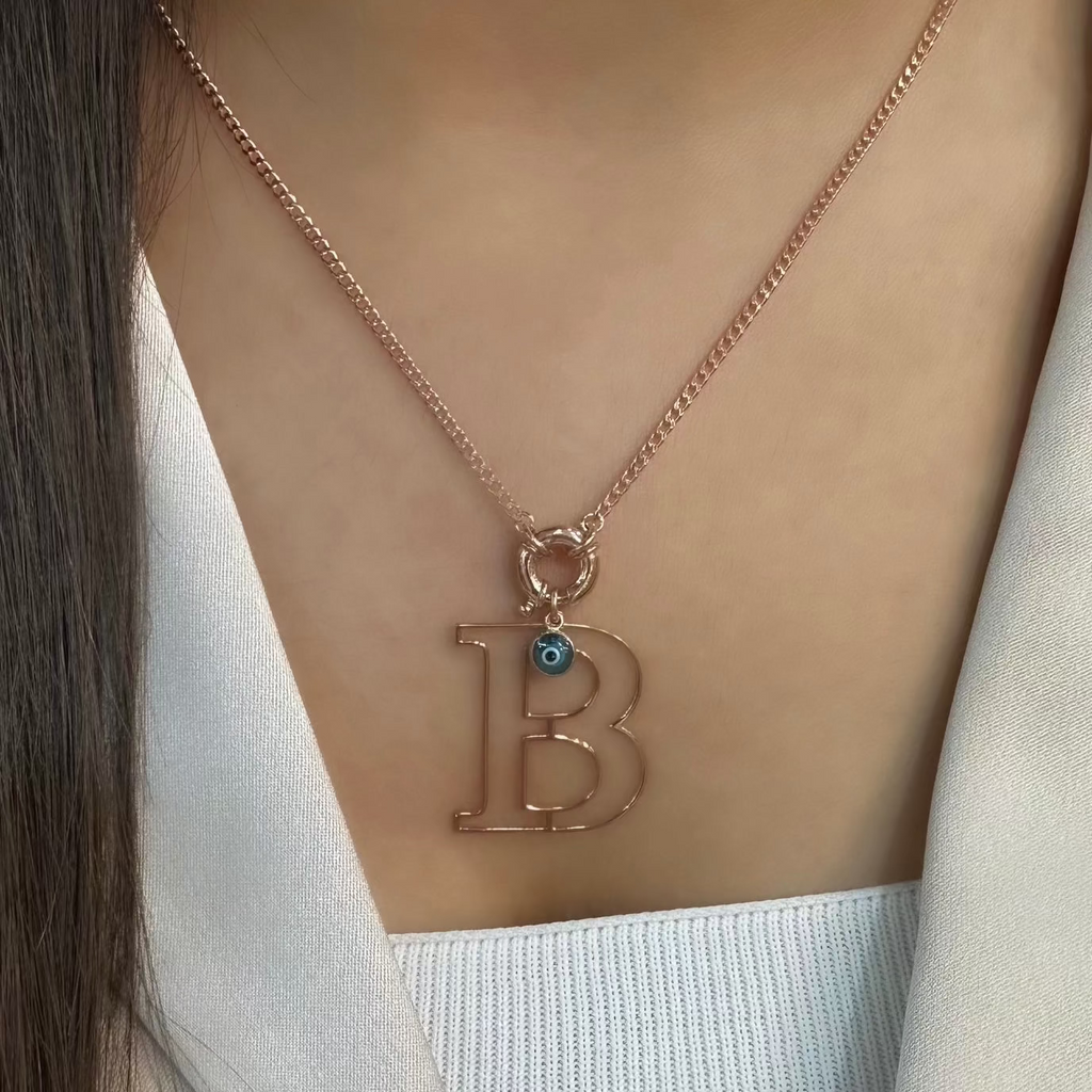 Evil Eye Buchstaben Halskette