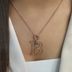 Evil Eye Buchstaben Halskette